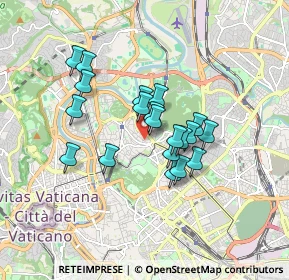 Mappa Via Antonio Bertoloni, 00193 Roma RM, Italia (1.3935)