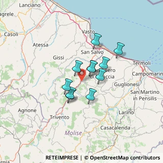 Mappa Contrada Pianette, 86030 Mafalda CB, Italia (9.66364)