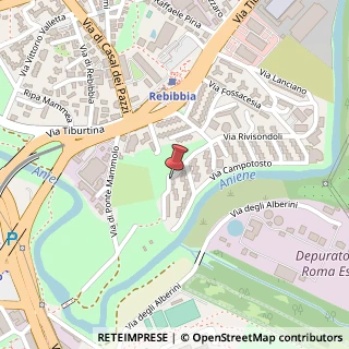 Mappa Via Rivisondoli, 47, 00156 Roma, Roma (Lazio)