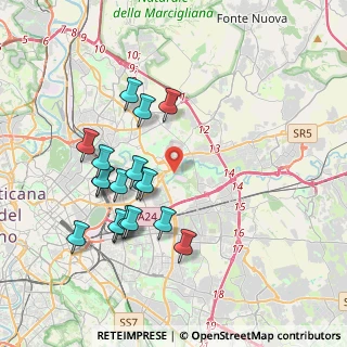 Mappa Via Pietracamela, 00156 Roma RM, Italia (3.95944)