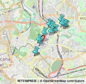 Mappa Via Bisagno, 00199 Roma RM, Italia (1.43357)