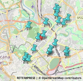 Mappa Via Ufente, 00199 Roma RM, Italia (2.0775)