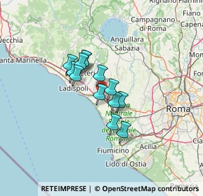 Mappa Via della Stazione di Palidoro, 00050 Fiumicino RM, Italia (9.08538)