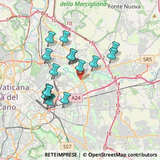 Mappa Via Cassino, 00158 Roma RM, Italia (3.61529)