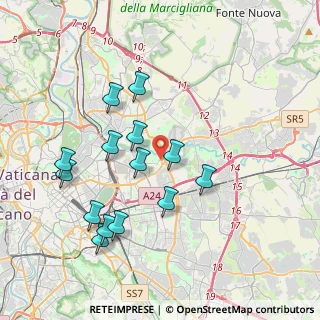 Mappa Via Cassino, 00158 Roma RM, Italia (4.04143)