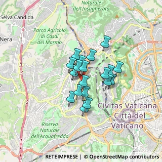 Mappa Via Alessandro VII, 00168 Roma RM, Italia (1.155)