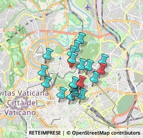 Mappa Via delle Tre Madonne, 00197 Roma RM, Italia (1.4125)