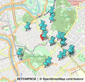 Mappa Via delle Tre Madonne, 00197 Roma RM, Italia (0.9815)