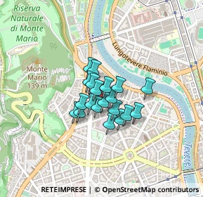 Mappa Via Euclide Turba, 00195 Roma RM, Italia (0.2465)
