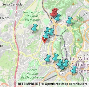 Mappa Via Gerolamo Aleandro, 00168 Roma RM, Italia (2.06857)