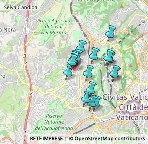 Mappa Via Gerolamo Aleandro, 00168 Roma RM, Italia (1.39176)