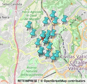 Mappa Via Gerolamo Aleandro, 00168 Roma RM, Italia (1.31056)