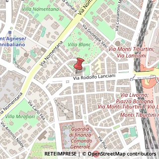 Mappa Via Rodolfo Lanciani, 15, 00162 Roma, Roma (Lazio)