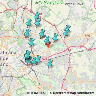 Mappa Viale Palmiro Togliatti, 00158 Roma RM, Italia (3.8705)