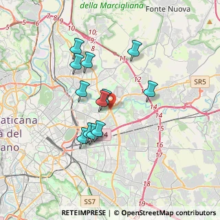 Mappa Viale Palmiro Togliatti, 00158 Roma RM, Italia (3.21417)