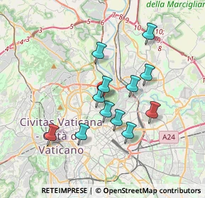 Mappa Via Morelli Alamanno, 00197 Roma RM, Italia (3.1825)
