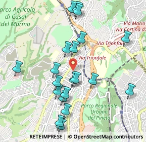Mappa Via Montebruno, 00168 Roma RM, Italia (1.0905)