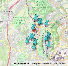 Mappa Via Montebruno, 00168 Roma RM, Italia (1.46667)