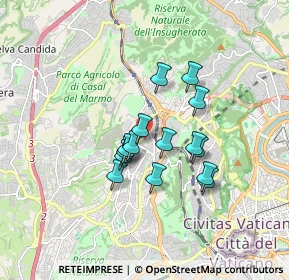 Mappa Via Montebruno, 00168 Roma RM, Italia (1.35733)
