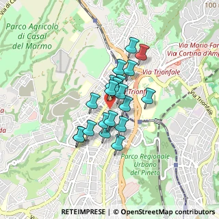Mappa Via Montebruno, 00168 Roma RM, Italia (0.62)