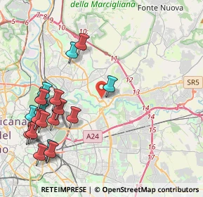 Mappa Casal de' Pazzi- Bartolo Longo, 00156 Roma RM, Italia (5.20421)