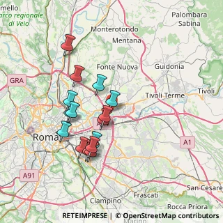 Mappa Via Carciano, 00131 Roma RM, Italia (7.02733)