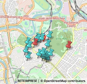 Mappa Via Tommaso Salvini, 00197 Roma RM, Italia (0.723)