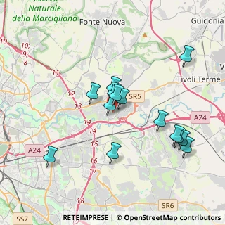 Mappa Via Guglielmo Iozzia, 00131 Roma RM, Italia (3.68857)