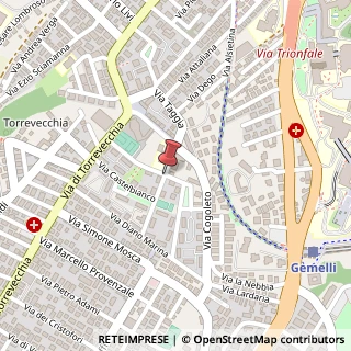 Mappa Via Taggia,  80, 00168 Roma, Roma (Lazio)