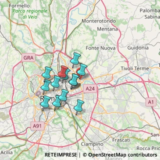 Mappa Via Celso Ulpiani, 00156 Roma RM, Italia (5.72714)