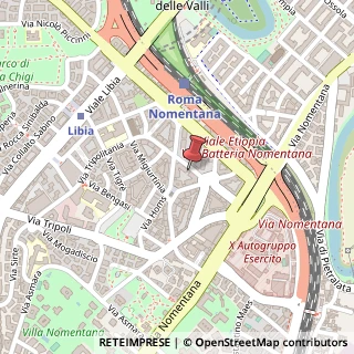 Mappa Via Tripolitania, 184, 00199 Roma, Roma (Lazio)