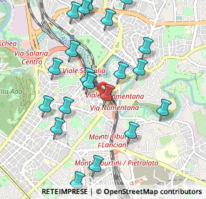 Mappa Via Dessiè, 00199 Roma RM, Italia (1.1375)