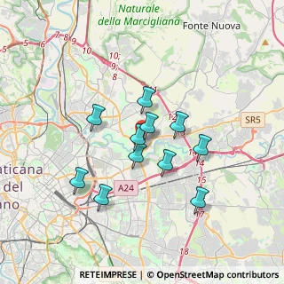 Mappa Via Giovanni Battista Scanaroli, 00156 Roma RM, Italia (3.00455)