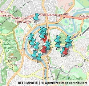 Mappa Viale Tiziano, 00196 Roma RM, Italia (0.696)