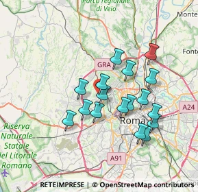 Mappa Via Augusto Tebaldi, 00168 Roma RM, Italia (6.50647)