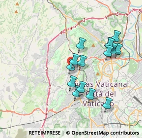 Mappa Via Augusto Tebaldi, 00168 Roma RM, Italia (3.53867)