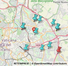 Mappa Via del Casale Rocchi, 00158 Roma RM, Italia (4.06462)