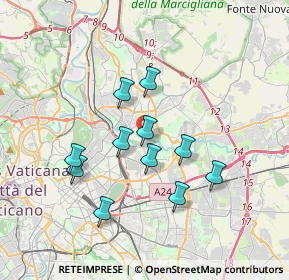 Mappa Via del Casale Rocchi, 00158 Roma RM, Italia (3.27182)