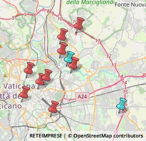 Mappa Via del Casale Rocchi, 00158 Roma RM, Italia (3.98273)