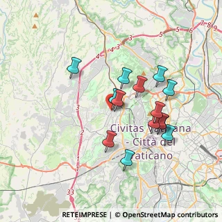 Mappa Via Casimiro Mondino, 00168 Roma RM, Italia (3.40071)