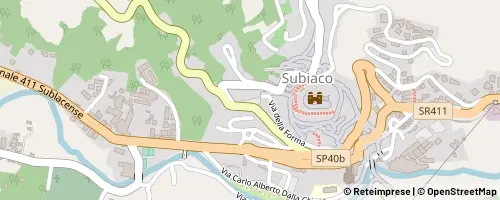 Mappa Subiaco