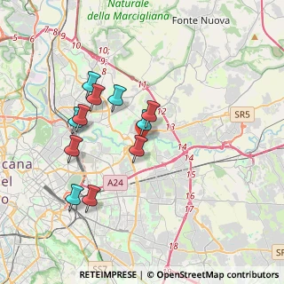 Mappa Via Lanciano, 00156 Roma RM, Italia (3.57091)