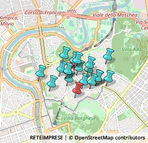 Mappa Via Giuseppe Tuccimei, 00197 Roma RM, Italia (0.5485)