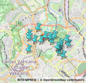 Mappa Via Filippo Civinini, 00197 Roma RM, Italia (1.41667)