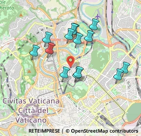 Mappa Via Filippo Civinini, 00197 Roma RM, Italia (1.72857)