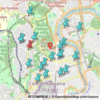 Mappa Via Teulada, 00195 Roma RM, Italia (1.096)