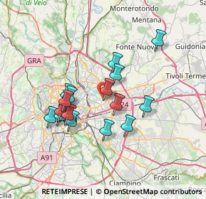 Mappa Riserva Naturale della Valle dell'Aniene, 00158 Roma RM, Italia (6.44813)