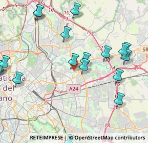 Mappa Riserva Naturale della Valle dell'Aniene, 00158 Roma RM, Italia (5.7845)