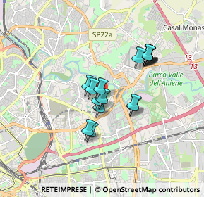 Mappa Riserva Naturale della Valle dell'Aniene, 00158 Roma RM, Italia (1.43471)