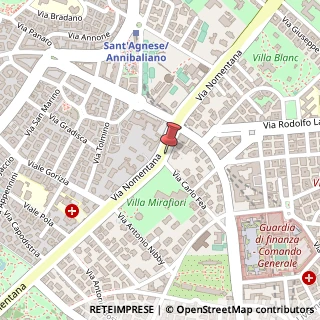 Mappa Via Nomentana,  126, 00161 Roma, Roma (Lazio)